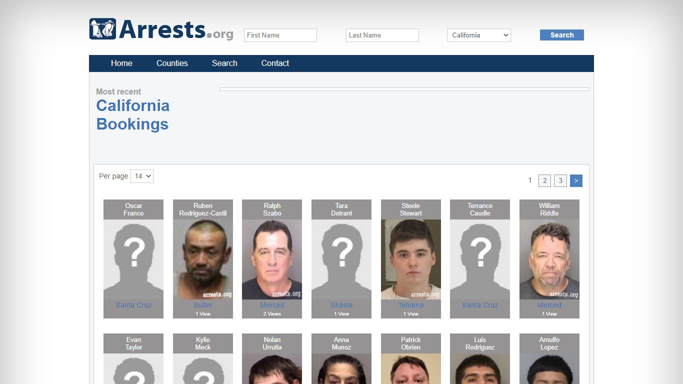 California Arrests and Inmate Search